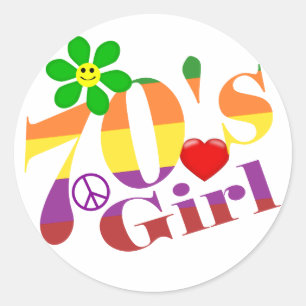 etiquetas retros da menina dos anos 70