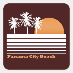 Etiquetas retros da praia da Cidade do Panamá