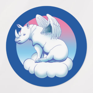 Etiquetas Rhino Angel - Rinoceronte: Consciência de Conserv