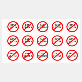 Etiquetas Road sign no data centers 