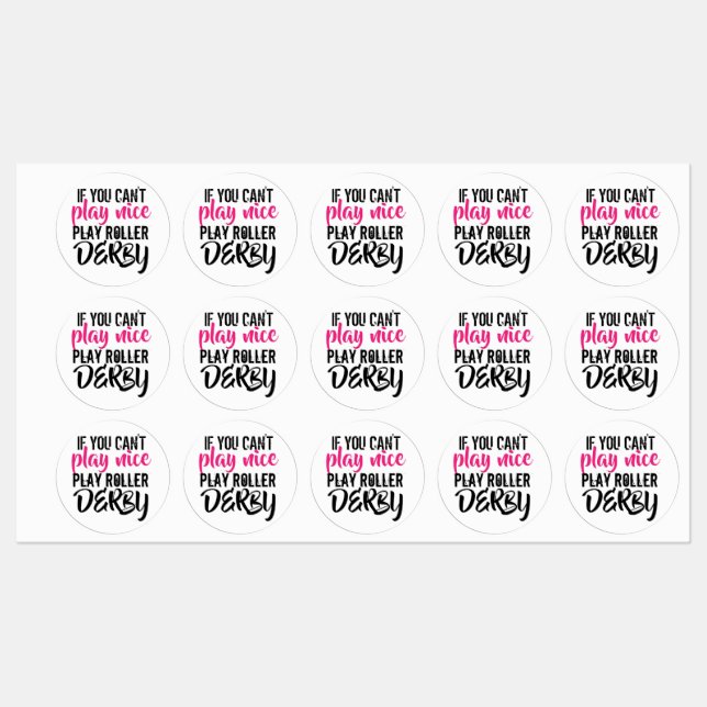 Etiquetas Roller Derby Stickers (Folha)