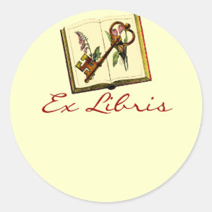 Etiquetas romanas de um Bookplate do Clef
