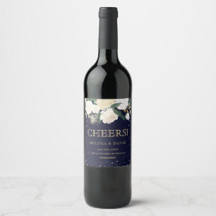 Etiquetas românticas do vinho do inverno