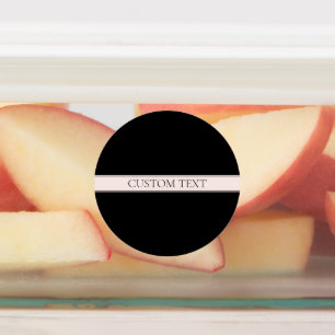 Etiquetas Rosa claro Blush Stripe e Texto Editável Elegante