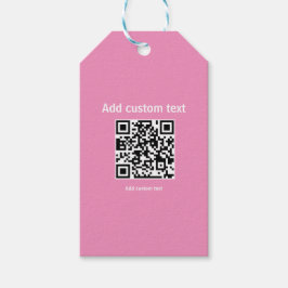 Etiquetas rosa personalizadas do código QR do site