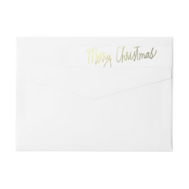 Etiquetas Roteiro escrito à mão do Feliz Natal Dourado