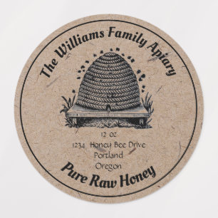 Etiquetas Rótulo Apiário de Mel de Honeybee Honey Jar   Mel