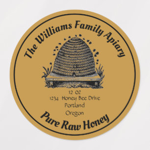 Etiquetas Rótulo Apiário de Mel de Honeybee Honey Jar   Mel 