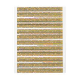 Etiquetas Rótulo da Lid de Segurança do Carro Dourado Satin