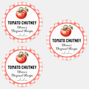 Etiquetas Rótulo de conserva de molho de tomate com design x