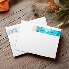 Etiquetas Rótulo de Endereço Elegante Moderno do Teal Gode A
