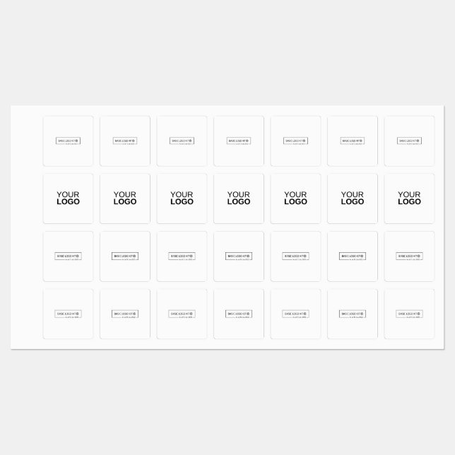 Etiquetas Rótulo de Ferro Quadrado Médio (Folha)