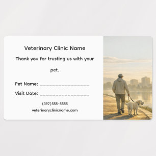 Etiquetas Rótulo de Kit de Boas-Vindas Veterinário – Grande