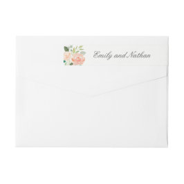 Etiquetas Rótulo de Quebra Floral de Cor de Água do Pêssego