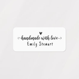 Etiquetas rótulo de roupa personalizada para item feito à mã