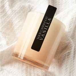 Etiquetas Rótulo de Vela Preto Minimalista