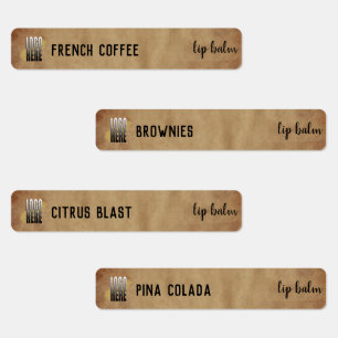 Etiquetas Rótulo Rustic Logotipo Lip Balm Produtos Cosméti