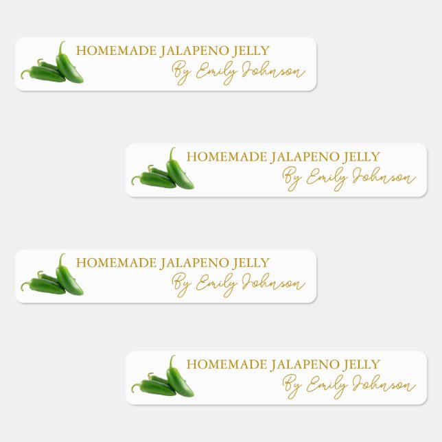 Etiquetas Rótulo Thin do Jalapeno Jelly (Grupo)