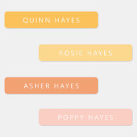 Rótulos de Nome Sunny Boho