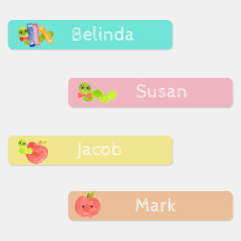 Etiquetas Rótulos de nomes de crianças na escola