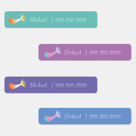 Etiquetas Rótulos de Número do Almoço da Classe Mermaid Scho