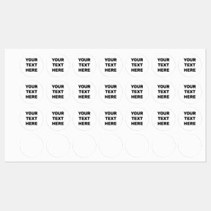 Etiquetas rótulos de texto branco simples e minimalistas