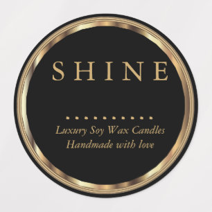 Etiquetas ⭐ Rótulos Dourados e Pretos Metálicos