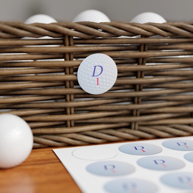 Etiquetas Rótulos Monogramados de Bolas de Golfe Personaliza (Golf ball labels that you can add your initial and number. What you you stick them on?)