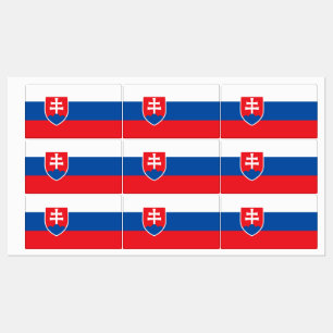 Etiquetas Rótulos patrióticos com a bandeira da Eslováquia
