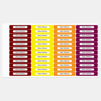 Etiquetas Rótulos Personalizados para Crianças com Paleta de