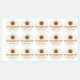 Etiquetas Rótulos profissionais de ouro polido de 5 estrelas