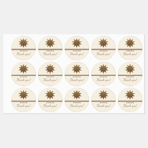 Etiquetas Rótulos profissionais de ouro polido de 5 estrelas