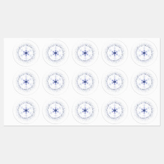 Etiquetas Round snowflake