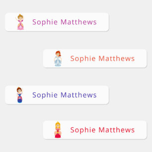 Etiquetas Roupa de Nome Personalizado da Princesa Fofa