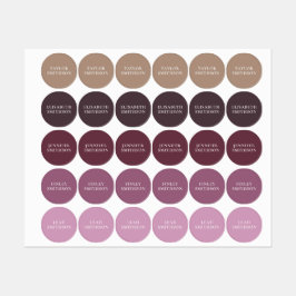 Etiquetas Roxo Mínimo Simples & Tan Adicionar Sua Escola De