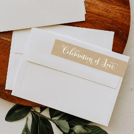 Etiquetas Rustic Kraft Celebração do Endereço de Casamento d