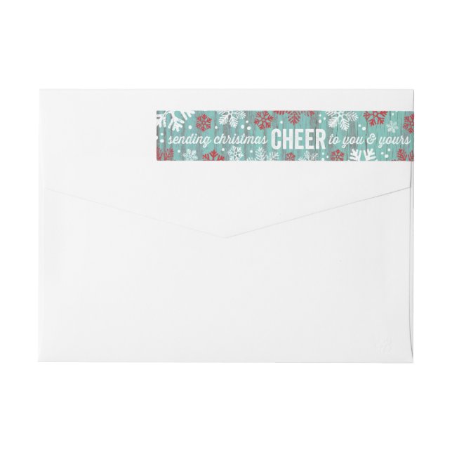 Etiquetas Rustic Pained Barnwood Natal Cheer (Verso)