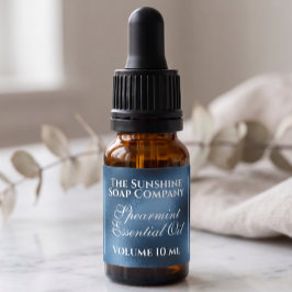 Etiquetas Sabonete cosmético de folha azul estilo vintage à 
