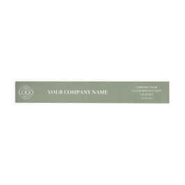 Etiquetas Sage Green Custom Simple Business Logo Branded