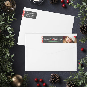 Etiquetas Sasons Saudações Endereço de devolução de foto do 