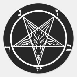 Etiquetas satânicas de metal negro