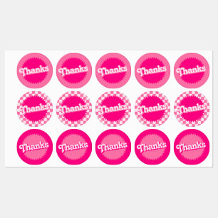 Etiquetas Selo Retro Malibu Rosa Rosa Rosa