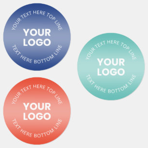 Etiquetas Seu logotipo com qualquer gradiente de cor