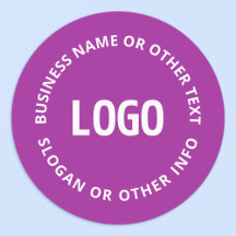 Seu logotipo e texto personalizável | Violeta Roxo