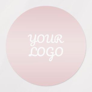 Etiquetas Seu logotipo & Ombre rosa moderno elegante Imper