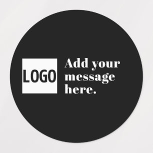 Etiquetas Seu logotipo ou imagem carregada e texto retrô edi