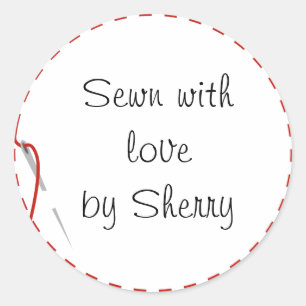 Etiquetas Sewing do amor