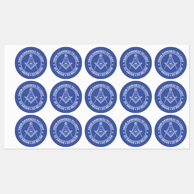 Etiquetas Símbolo de maçonaria (Folha)