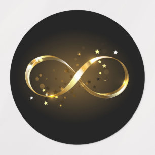 Etiquetas Símbolo Infinity do ouro