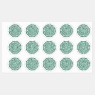 Etiquetas Símbolo verde da mandala do círculo do universo